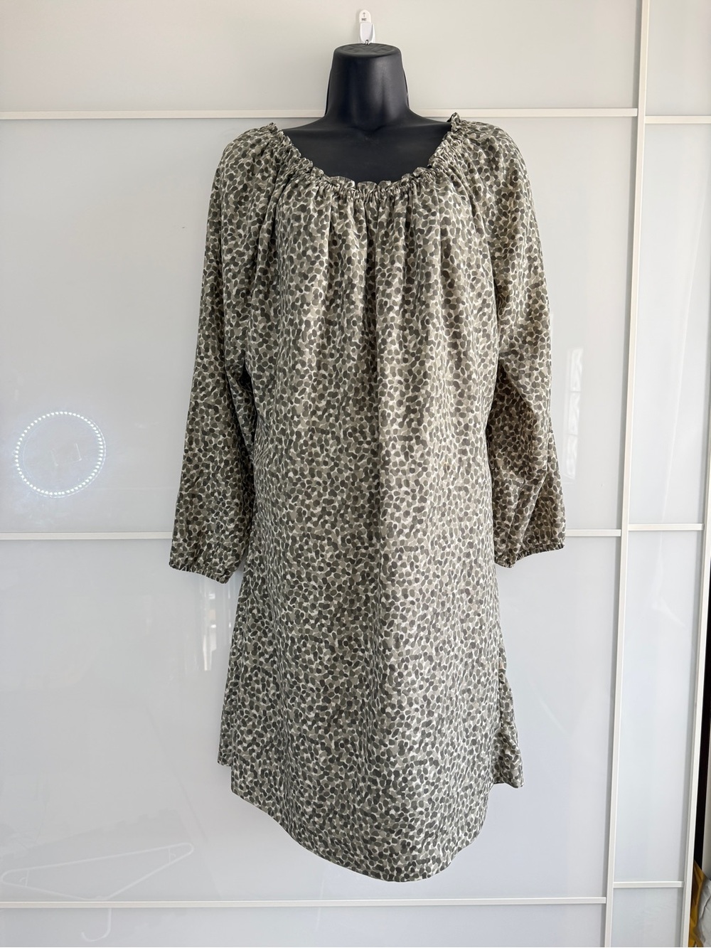 Michael Kors Olive Green Dots Print Dress
